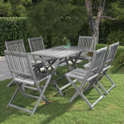 Houten tuinset van massief acaciahout met greywash afwerking - Tuinsets