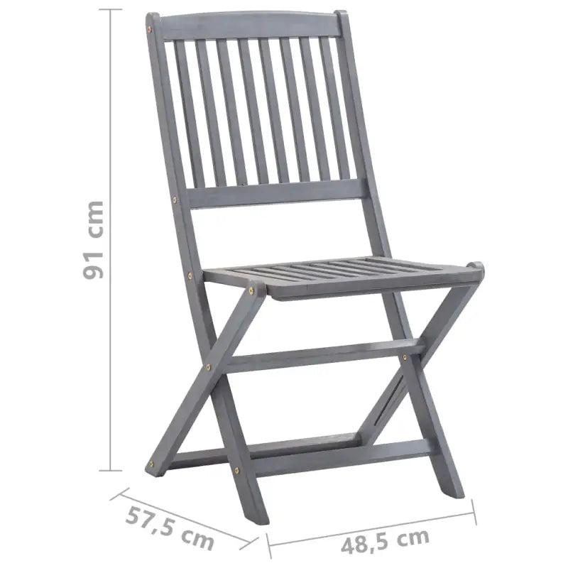 Houten tuinset van massief acaciahout met greywash afwerking - Tuinsets