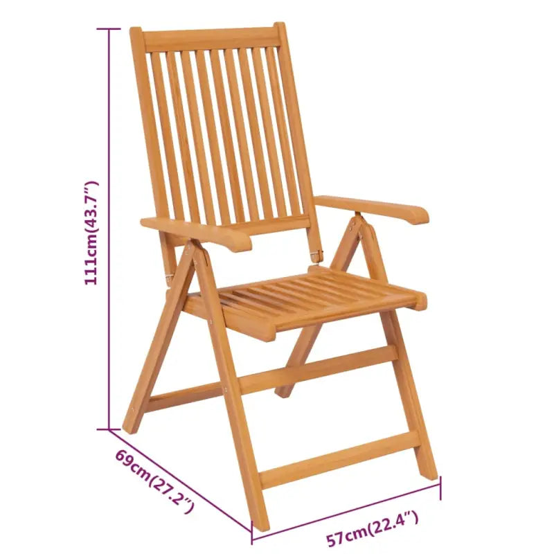 Houten tuinset van massief acaciahout voor buitenplezier - Tuinsets