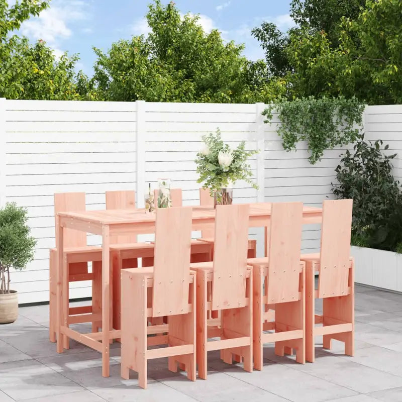 Houten tuinset van massief douglashout voor ontspanning in de tuin - Natuurlijk douglashout - Tuinsets