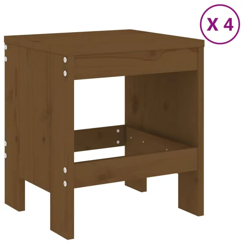 Houten tuinset van massief grenenhout met stevig blad voor tuin en terras - Tuinsets