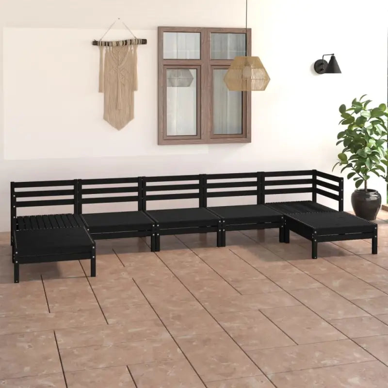 Houten Tuinset van Massief Grenenhout met Tafel en Voetenbank - Tuinsets
