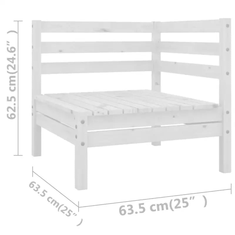 Houten tuinset van massief grenenhout met tafel en voetenbank - Tuinsets