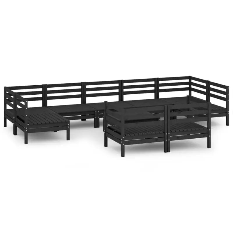Houten tuinset van massief grenenhout met tafel en voetenbank - Tuinsets