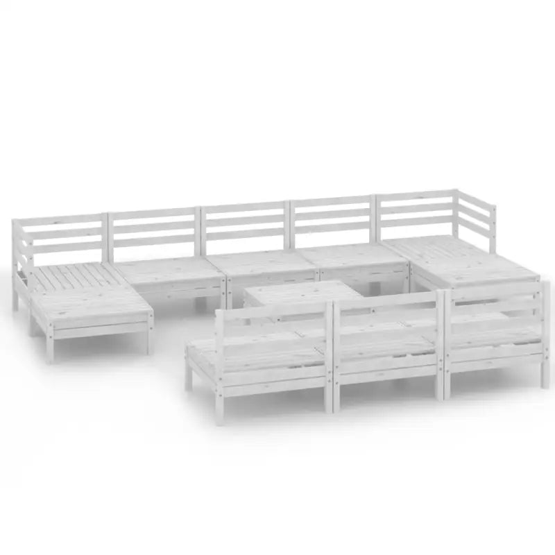 Houten tuinset van massief grenenhout met tafel en voetenbank - Tuinsets