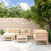 Houten tuinset van massief grenenhout met voetenbank en salontafel - Tuinsets