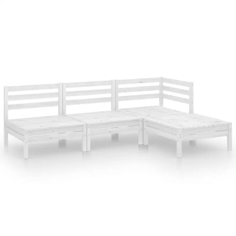 Houten tuinset van massief grenenhout met voetenbank en tafel - Tuinsets