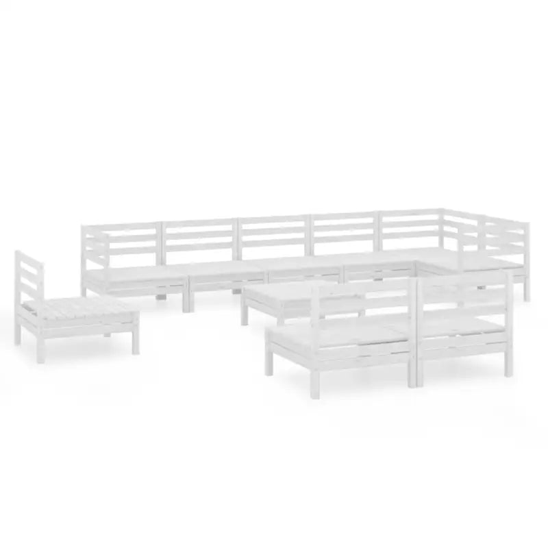 Houten tuinset van massief grenenhout met voetenbank en tafel - Tuinsets