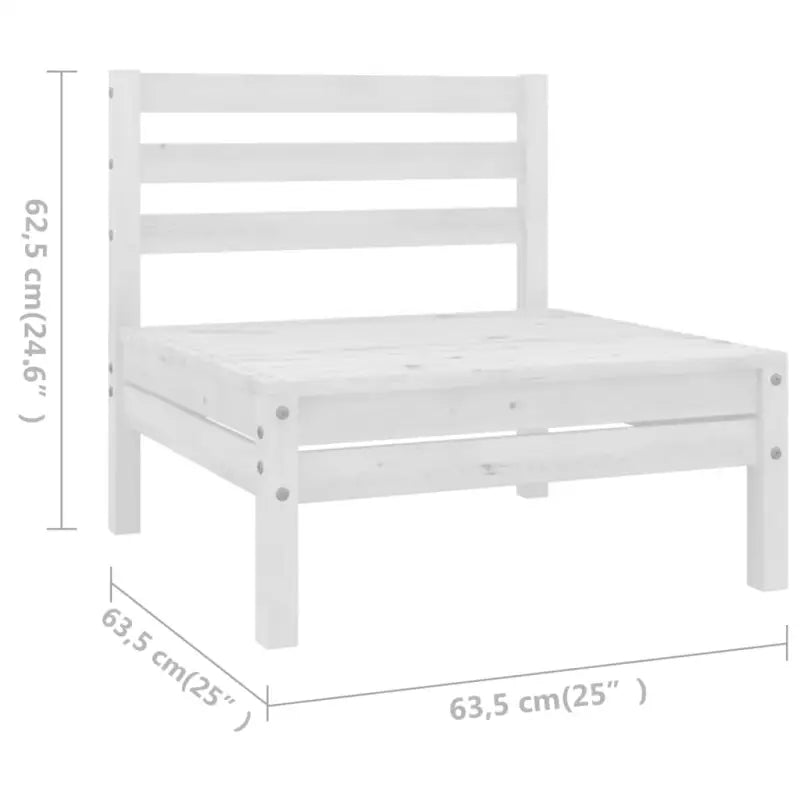Houten tuinset van massief grenenhout met voetenbank en tafel - Tuinsets