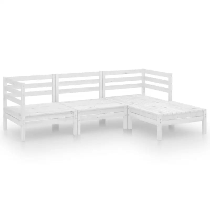 Houten tuinset van massief grenenhout met voetenbank en tafel - Tuinsets