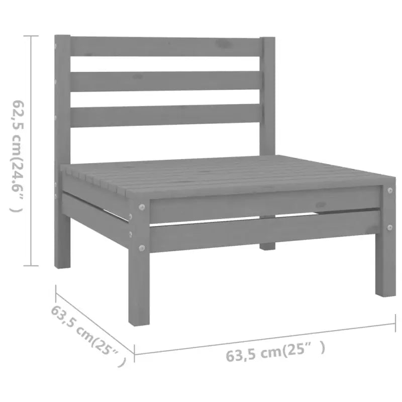 Houten tuinset van massief grenenhout met voetenbank en tafel - Tuinsets