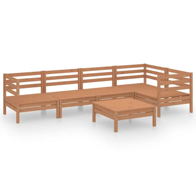 Houten tuinset van massief grenenhout met voetenbank tafel voor ontspanning - Tuinsets