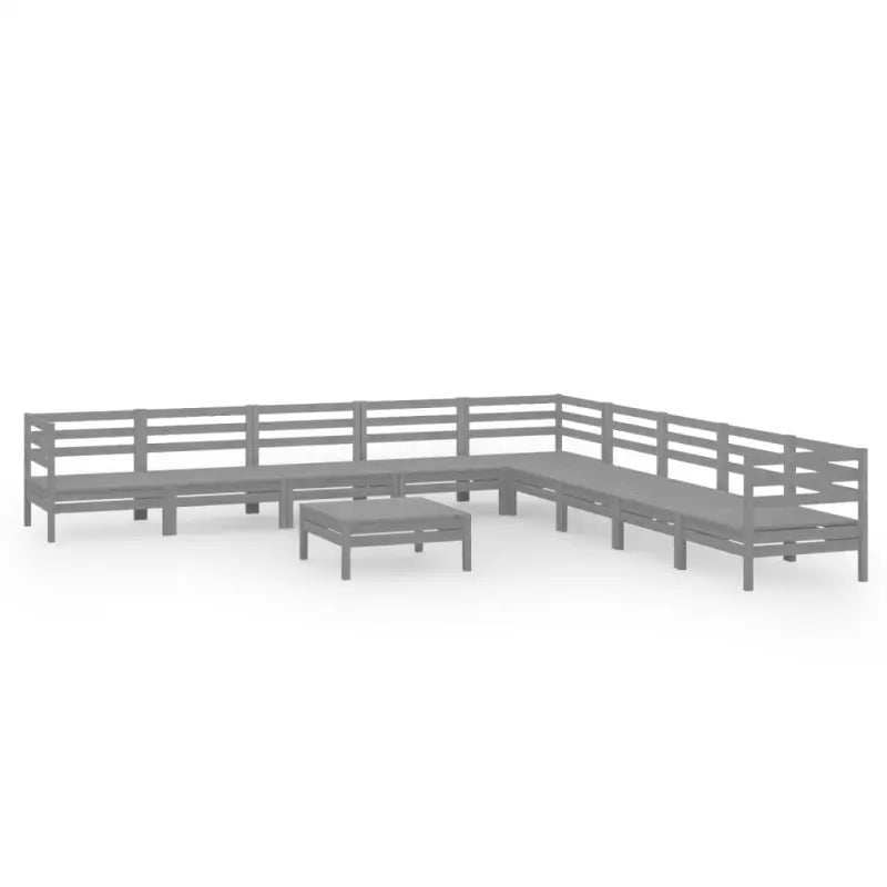 Houten tuinset van massief grenenhout met voetenbank tafel - Tuinsets