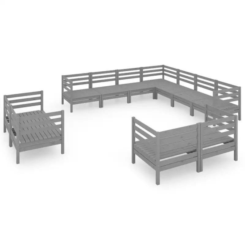 Houten tuinset van massief grenenhout voor ontspannen buitenplezier - Tuinsets
