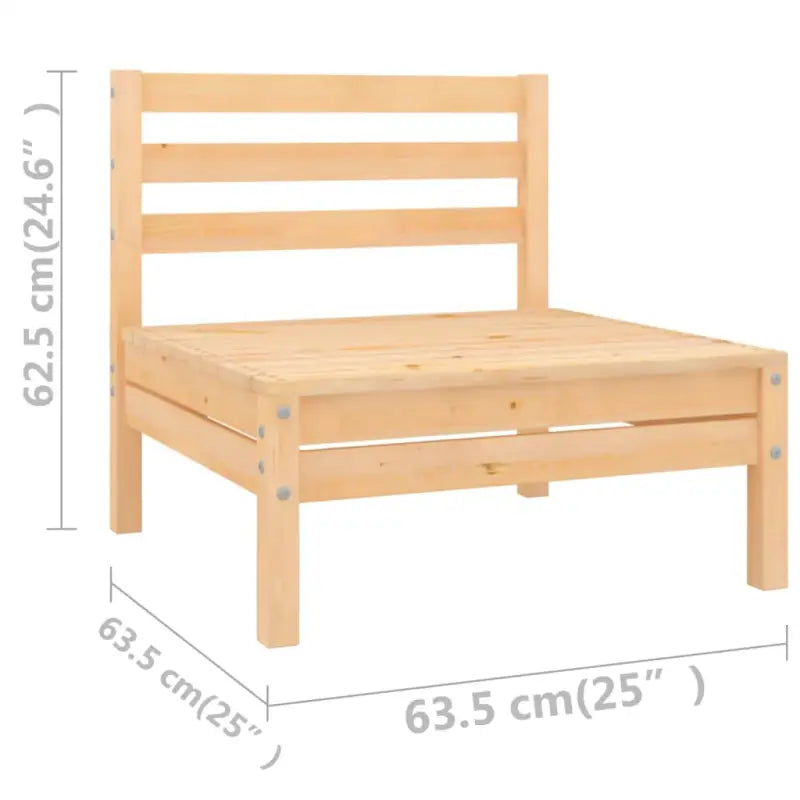 Houten tuinset van massief grenenhout voor ontspanning en gezelligheid - Tuinsets