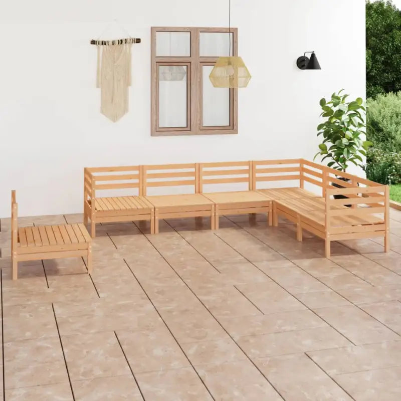 Houten tuinset van massief grenenhout voor ontspanning en gezelschap - Tuinsets