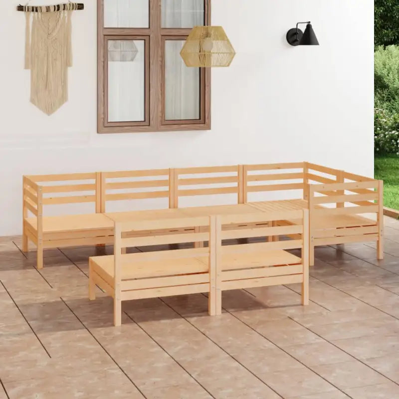 Houten tuinset van massief grenenhout voor ontspanning en samenzijn - Tuinsets