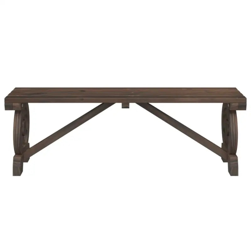 Houten tuinset van massief vurenhout met gebrande uitstraling - Tuinsets