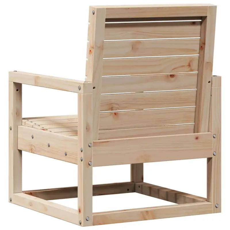 Houten tuinstoel van massief grenenhout voor in de tuin of op het terras - Tuinstoelen