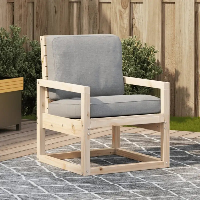 Houten tuinstoel van massief grenenhout voor in de tuin of op het terras - Natuurlijk grenenhout / 1 - Tuinstoelen