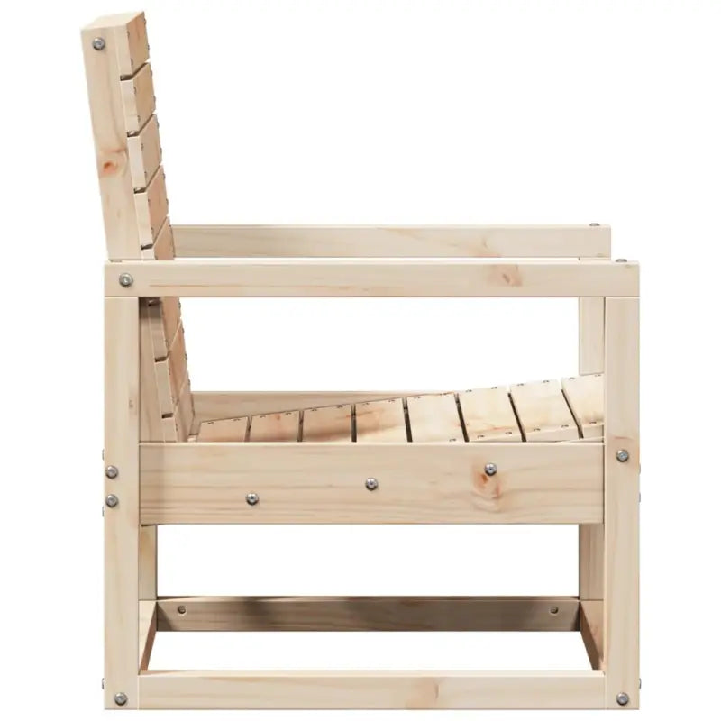 Houten tuinstoel van massief grenenhout voor in de tuin of op het terras - Tuinstoelen