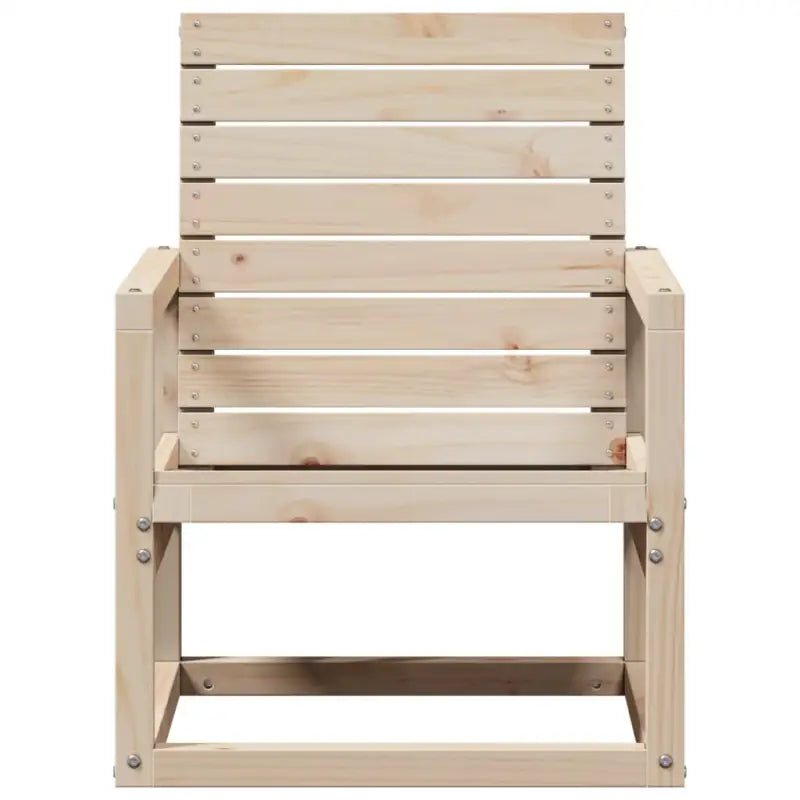 Houten tuinstoel van massief grenenhout voor in de tuin of op het terras - Tuinstoelen