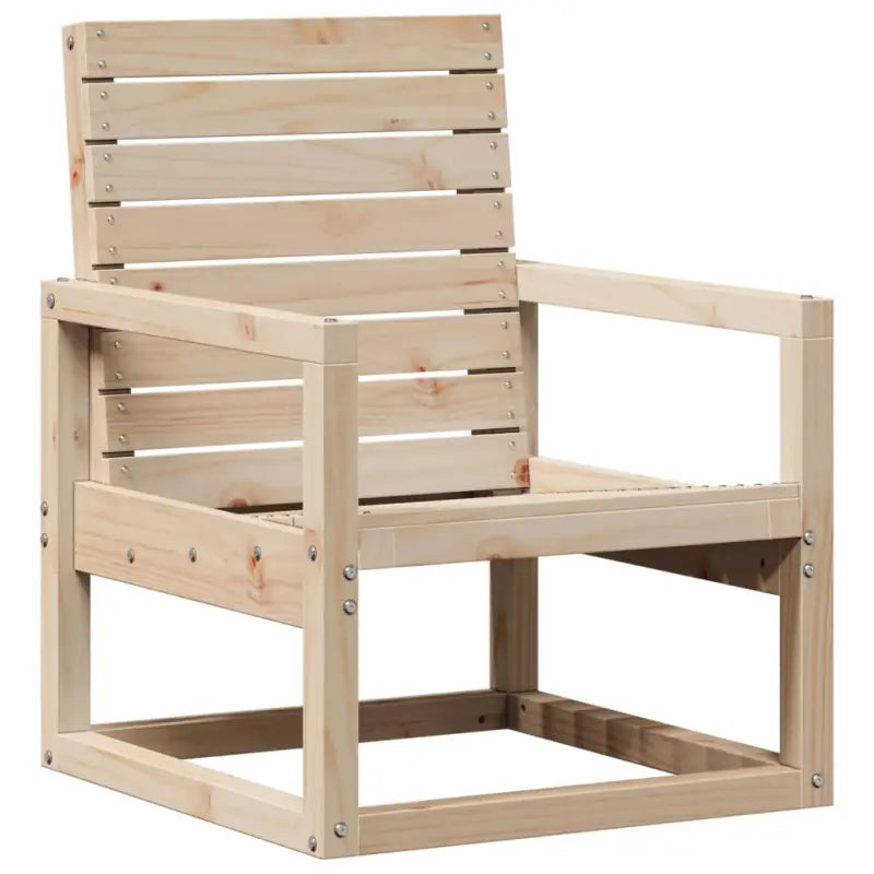 Houten tuinstoel van massief grenenhout voor in de tuin of op het terras - Tuinstoelen