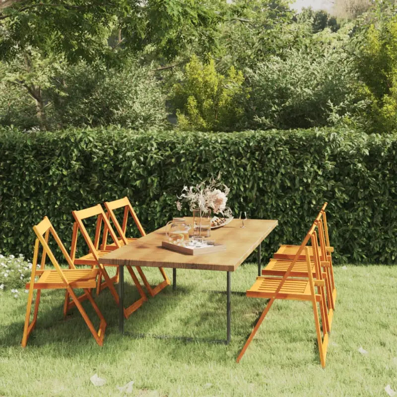 Houten tuinstoelen van massief acaciahout voor tuin of terras - 6 - Tuinstoelen