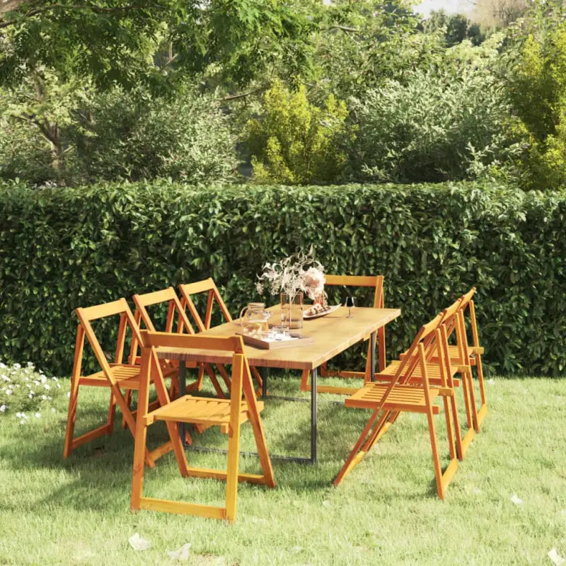 Houten tuinstoelen van massief acaciahout voor tuin of terras - 8 - Tuinstoelen