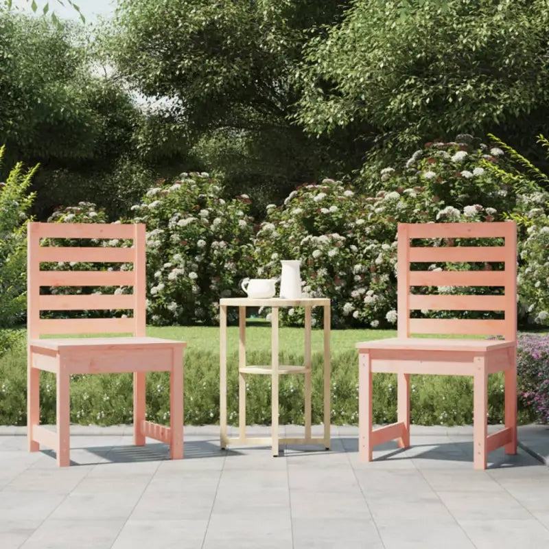 Houten tuinstoelen van massief grenenhout voor comfortabel buitengebruik - Natuurlijk douglashout / 50 x 48 x 91.5 cm