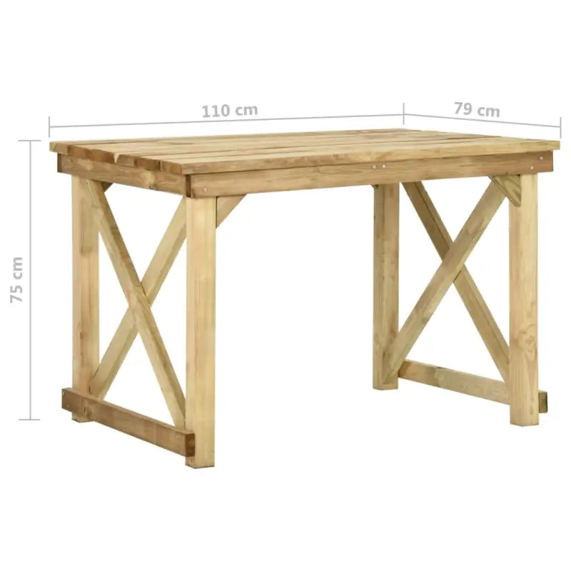 Houten tuintafel met rustieke charme en duurzaamheid - Tuintafels