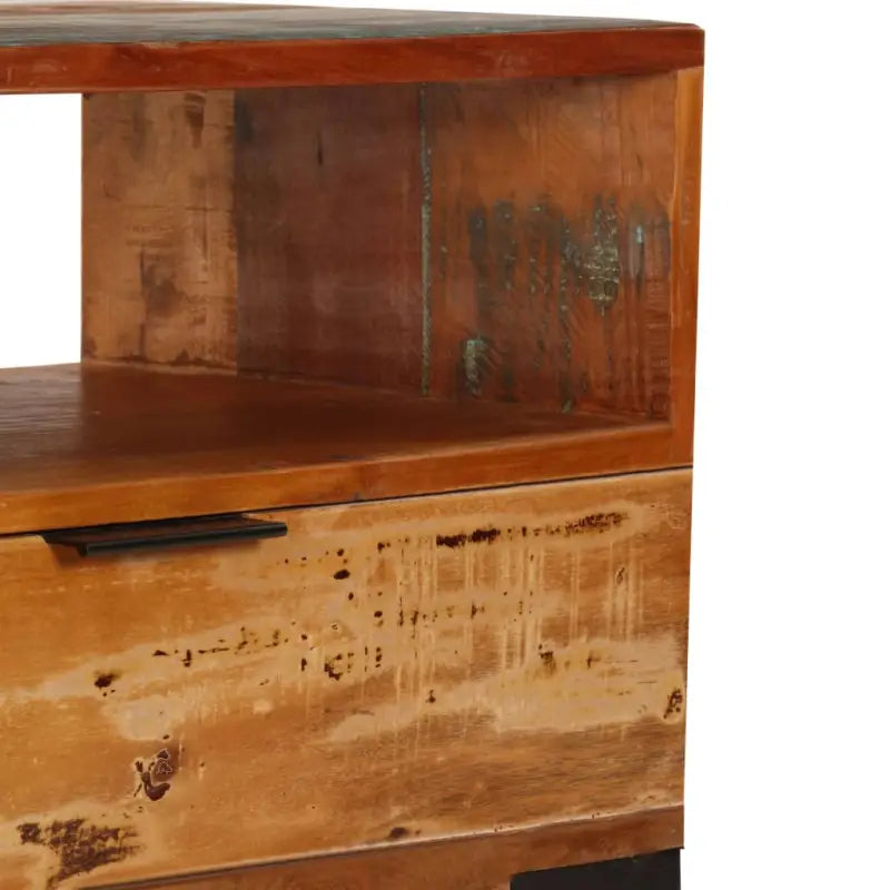 Houten tv-meubel in antieke stijl van massief gerecycled hout - Tv-meubels