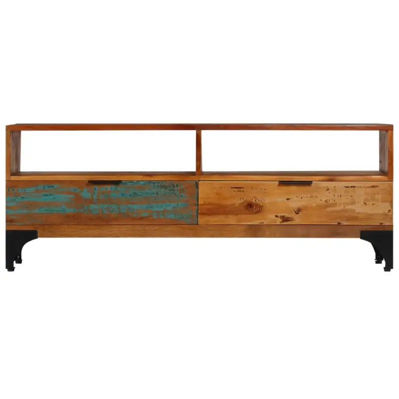 Houten tv-meubel in antieke stijl van massief gerecycled hout - Tv-meubels