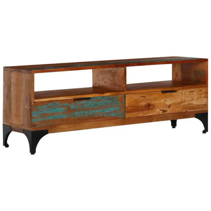 Houten tv-meubel in antieke stijl van massief gerecycled hout - Tv-meubels