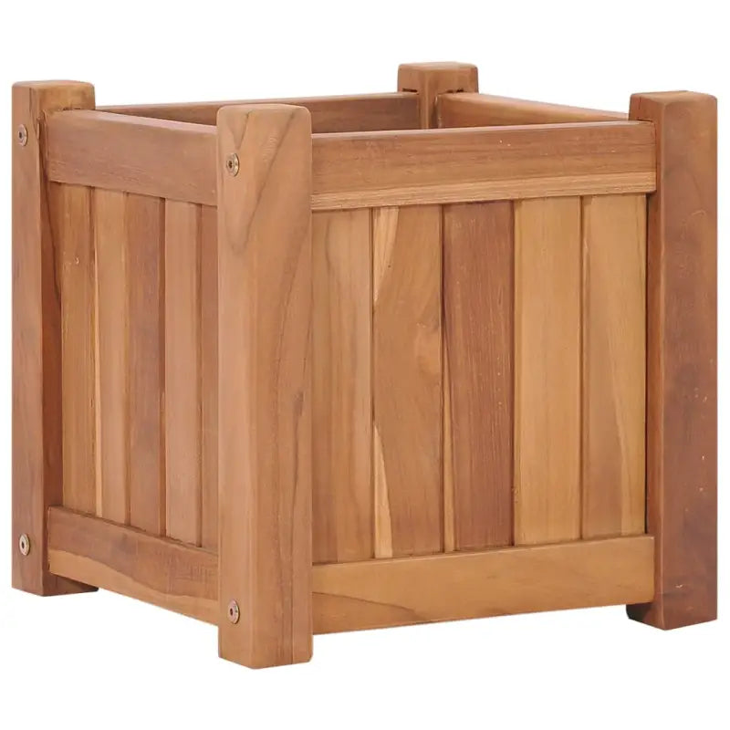 Houten verhoogde plantenbak in massief teakhout voor tuindecoratie - 30 x 30 x 30 cm / 1 - Bloempotten & plantenbakken