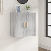 Houten wandkast met Scandinavische charme in grijs Sonoma bewerkt hout - Opbergkasten & lockerkasten