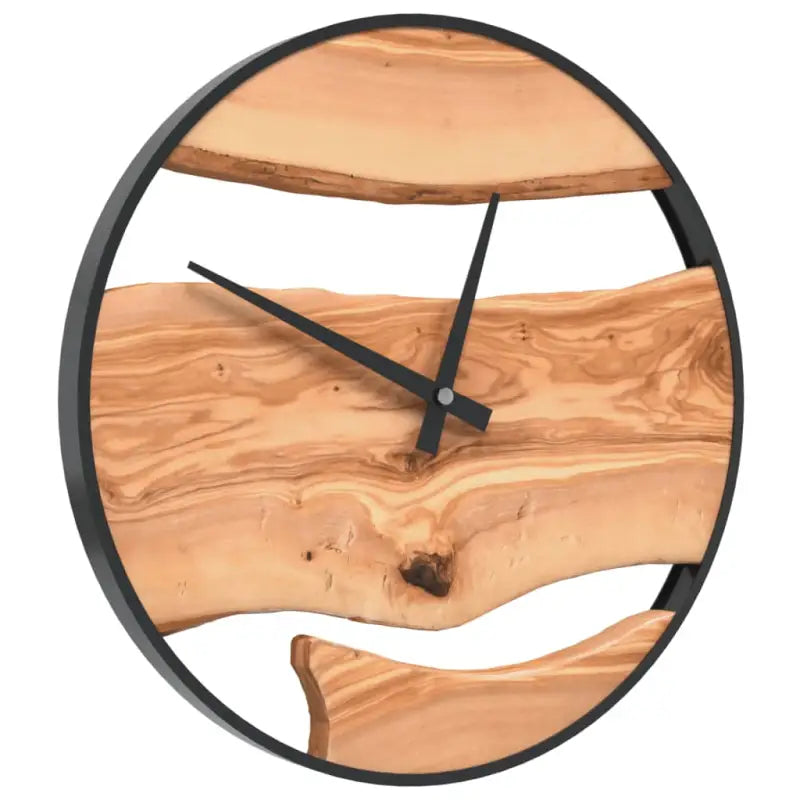 Houten wandklok met rustieke wijzerplaat en stil slingermechanisme - Wandklokken