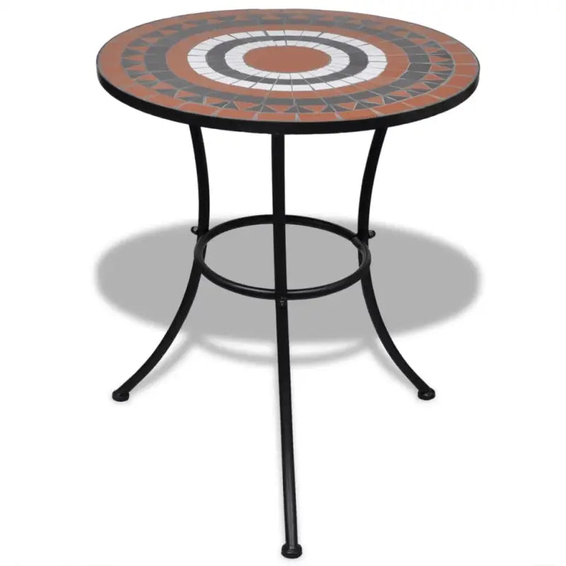 Ijzeren frame mozaïek bistroset voor tuin en balkon laten staan levering bevat - Tuinsets