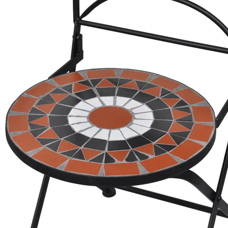 Ijzeren frame mozaïek bistroset voor tuin en balkon laten staan levering bevat - Tuinsets