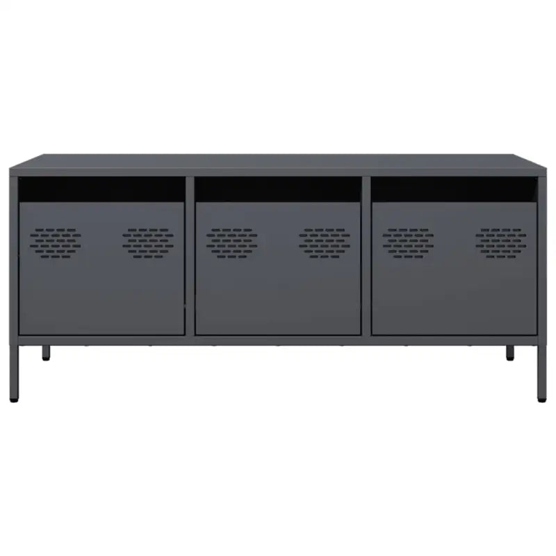 Industrieel tv-meubel met koudgewalst staal en verstelbare schroefpoten - Tv-meubels