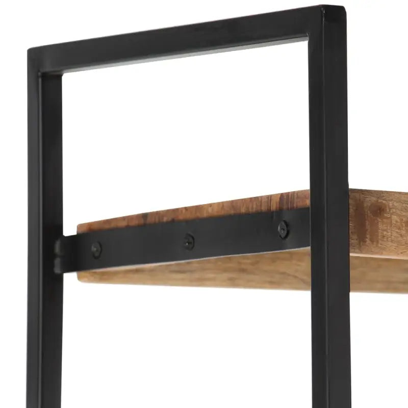 Industriële Boekenkast met Gepoedercoat IJzeren Frame en Ruw Mangohout - 1 / Ruw mangohout - Boekenkasten