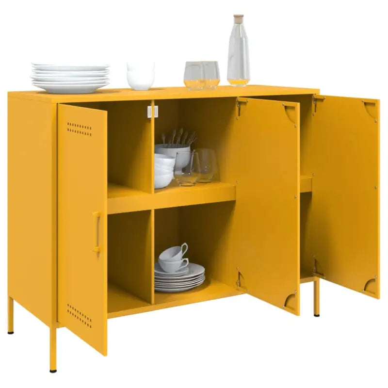 Industriële dressoir met koudgewalst staal en verstelbare schroefpoten - Dressoirs & buffetkasten