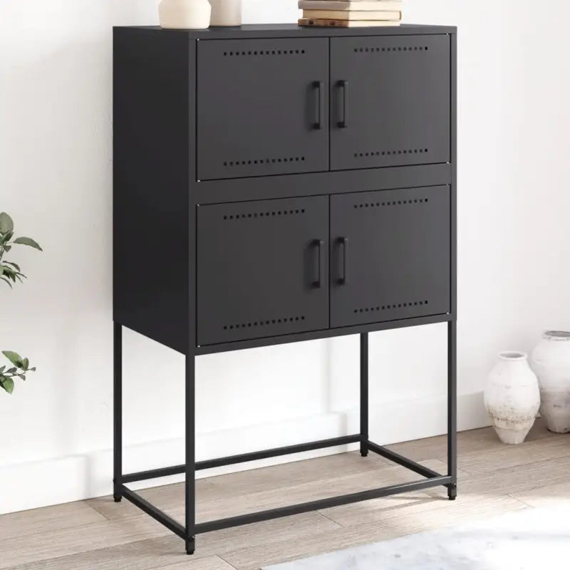 Industriële Dressoir met Robuust Staal voor Woon- en Slaapkamers - Zwart / 1 - Dressoirs & buffetkasten