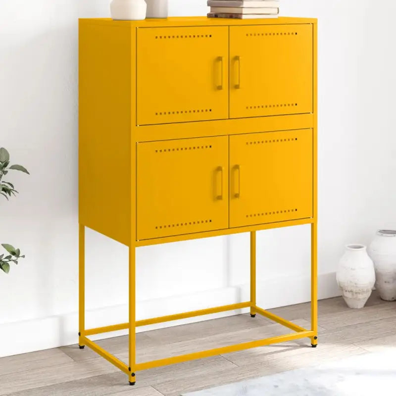 Industriële Dressoir met Robuust Staal voor Woon- en Slaapkamers - Geel / 1 - Dressoirs & buffetkasten