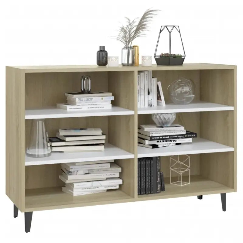 Industriële dressoir van bewerkt hout met metalen poten - Dressoirs & buffetkasten