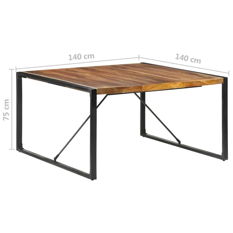 Industriële eettafel van massief acaciahout voor een uniek meubelstuk - Eettafels