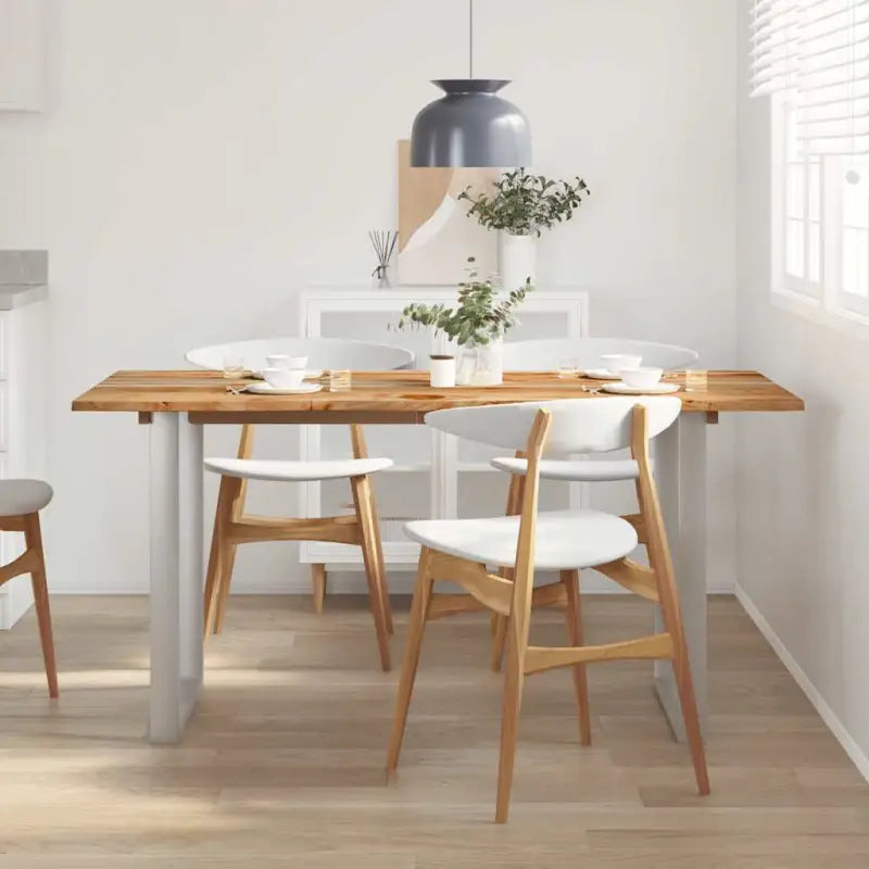 Industriële eettafel van massief acaciahout voor stijlvolle eetkamers - Eettafels