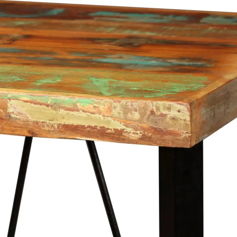 Industriële eettafel van massief gerecycled hout voor je keuken of eetkamer - Eettafels