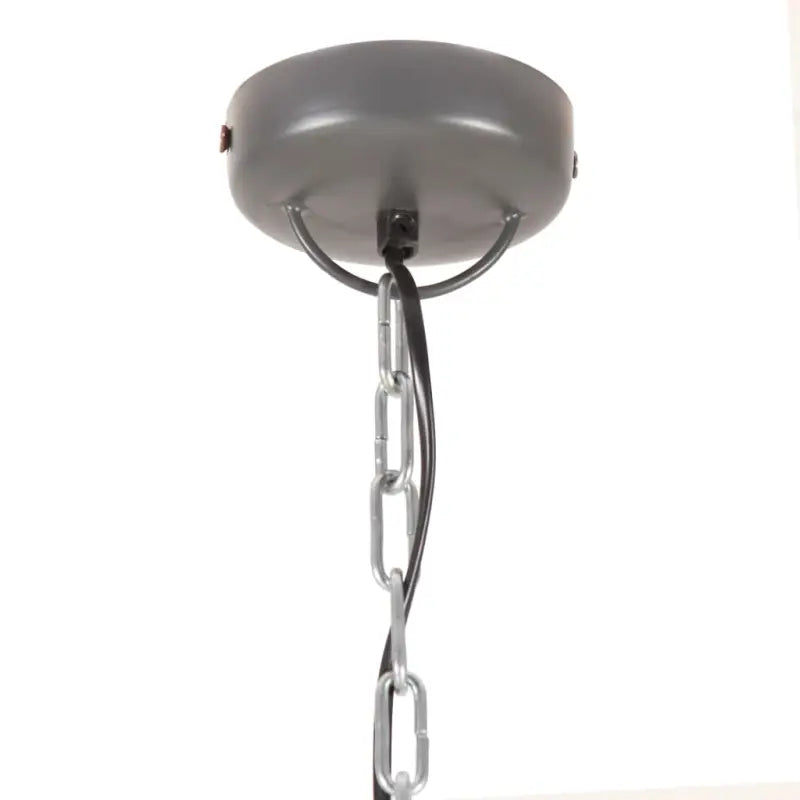 Industriele hanglamp met matgrijze afwerking en massief mangohout - Lampen