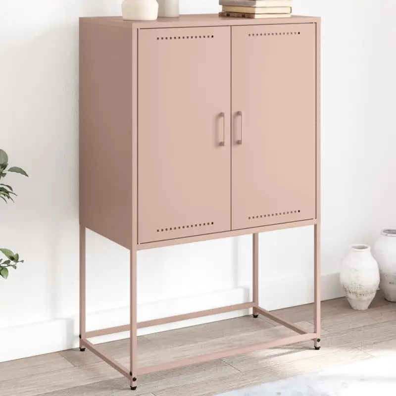 Industriële hoge kast voor woon- of slaapkamer met robuust staal - Roze / 1 - Dressoirs & buffetkasten